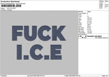 Icetext 2601 Embroidery File 6 sizes