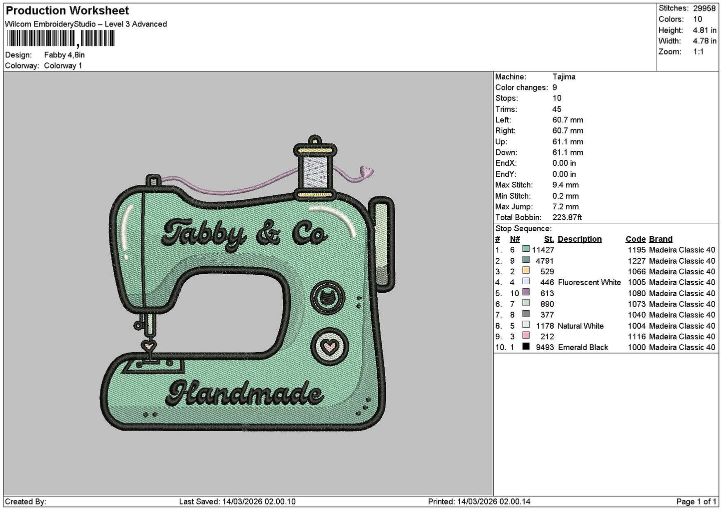 Tabbytext Embroidery File 6 sizes