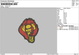 Devil 2512 Embroidery File 6 sizes