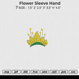 Flower sleeve hand Embroidery File 6 size