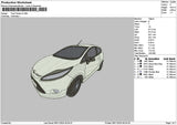 White Car 0811 Embroidery File 6 sizes