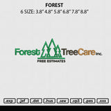Forest Embroidery File 6 sizes