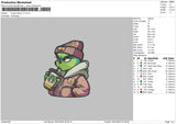 Grinch Cap02 Embroidery File 6 sizes