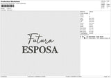 Futura Embroidery File 6 sizes