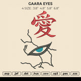 Gaara Eyes Embroidery