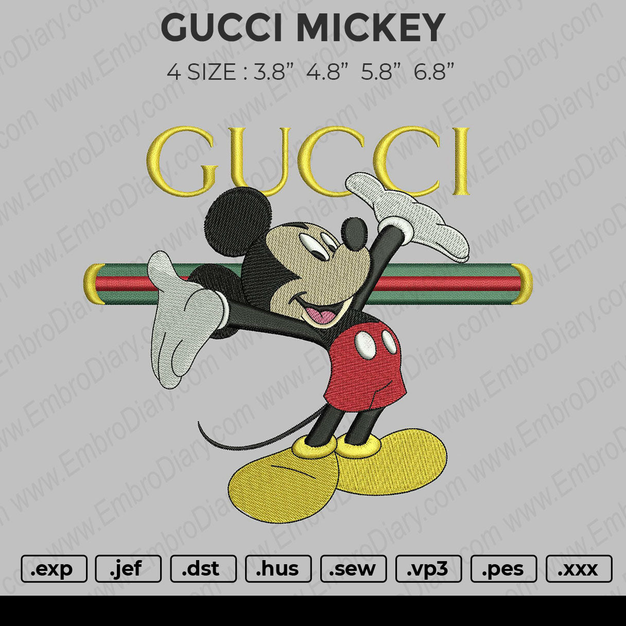 Gucci Mickey Embroidery
