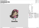 Girldoll 2501 Embroidery File 6 sizes