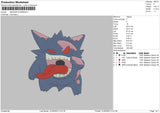 Gengar P Embroidery File 6 sizes