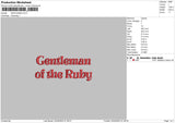 Gentleman Embroidery