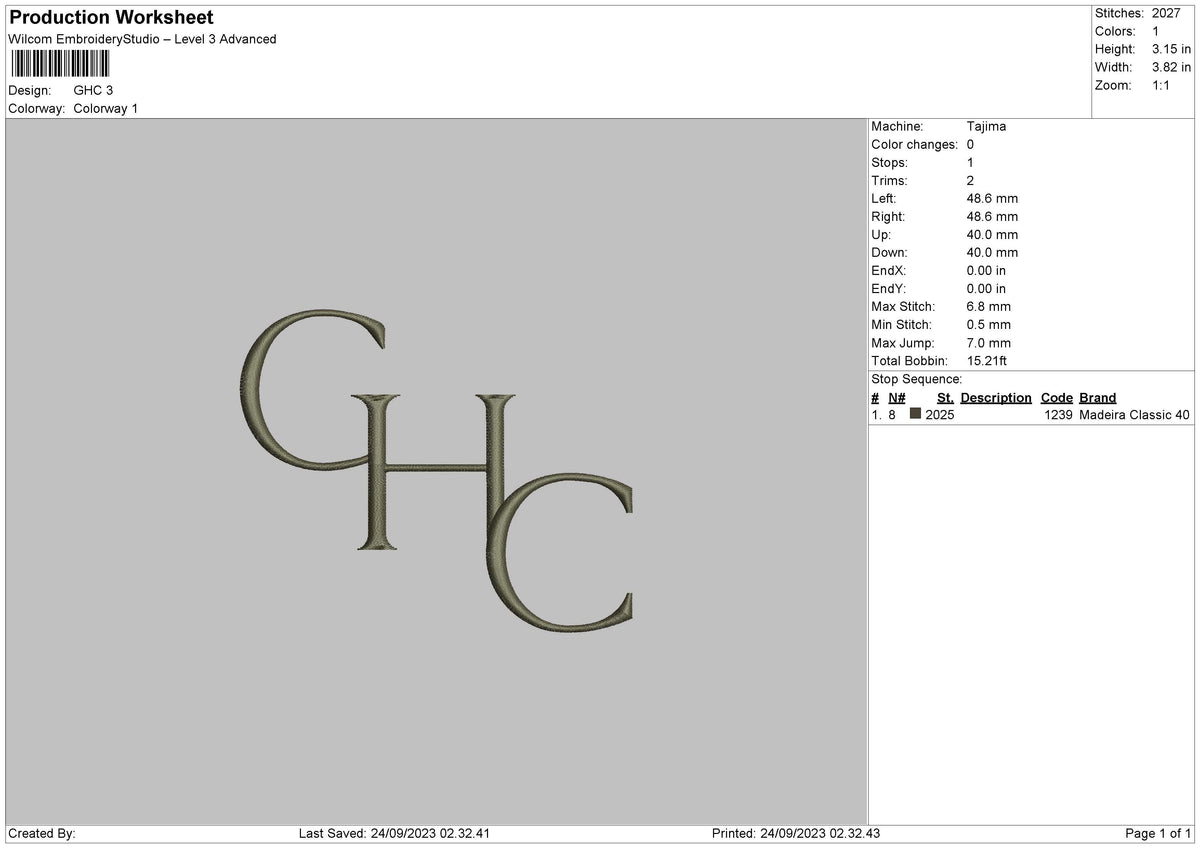 Ghc Embroidery File 6 sizes