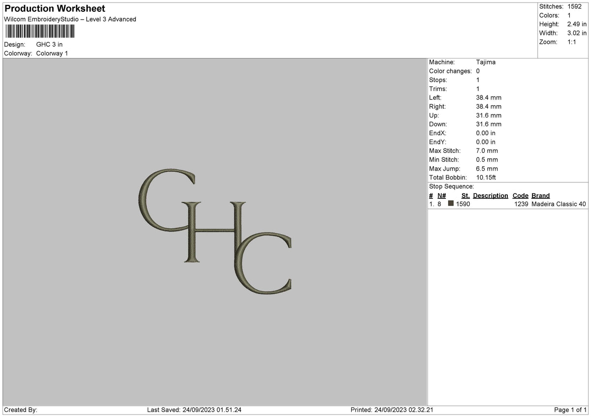 Ghc Embroidery File 6 sizes