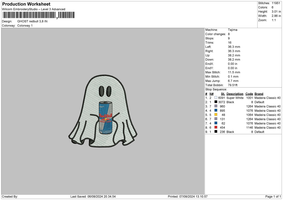 Ghost Redbull 02 Embroidery File 6 sizes