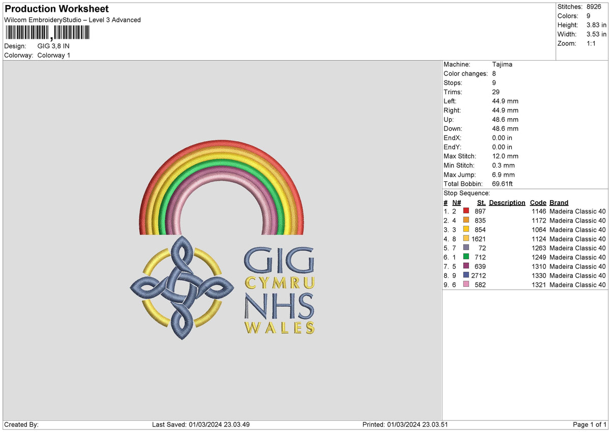 Gigtext Embroidery File 6 sizes