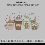 Drinks 1211 Embroidery File 6 sizes