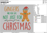 Gingerstext1012 Embroidery File 6 sizes