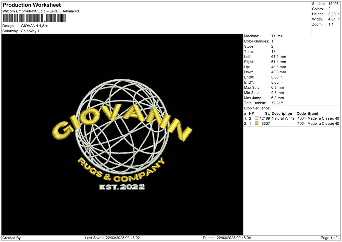 Giovann Embroidery File 6 sizes