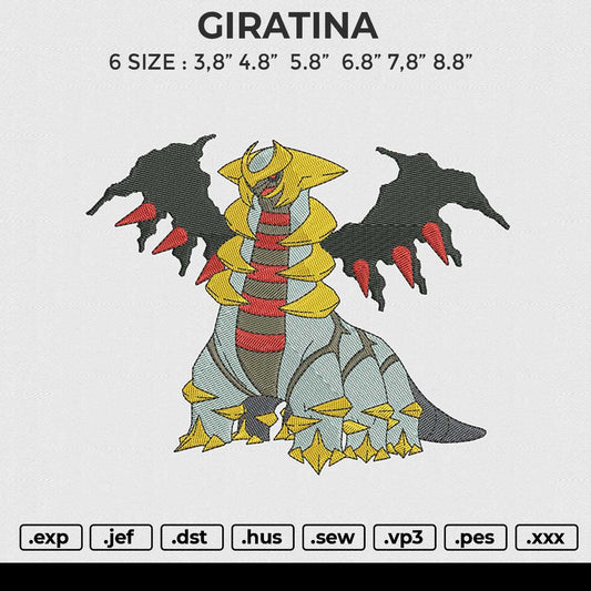 GIRATINA Embroidery File 6 size