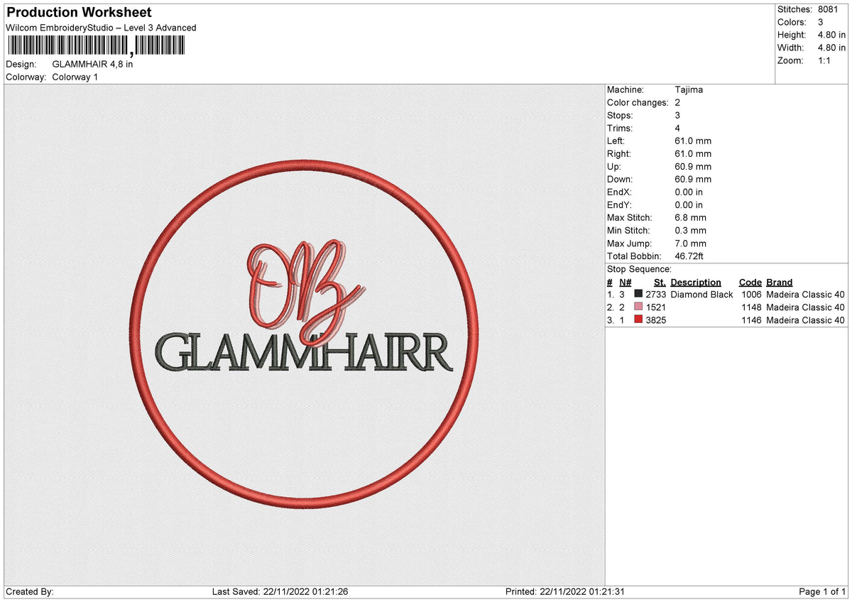 glammhair Embroidery