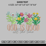 Good Text Embroidery File 6 sizes