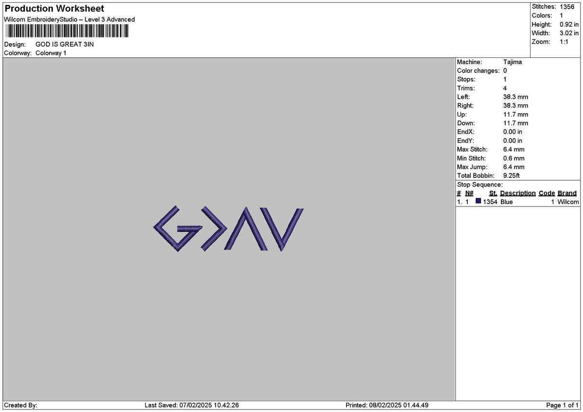 Logo 0802 Embroidery File  sizes