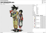 GOKU MILK Y GOHAN Embroidery File 6 size