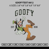Goofytext 0812 Embroidery File 6 sizes