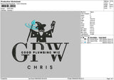 Gpwtext Embroidery File 6 sizes