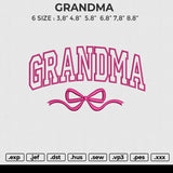 GRANDMA Embroidery File 6 size