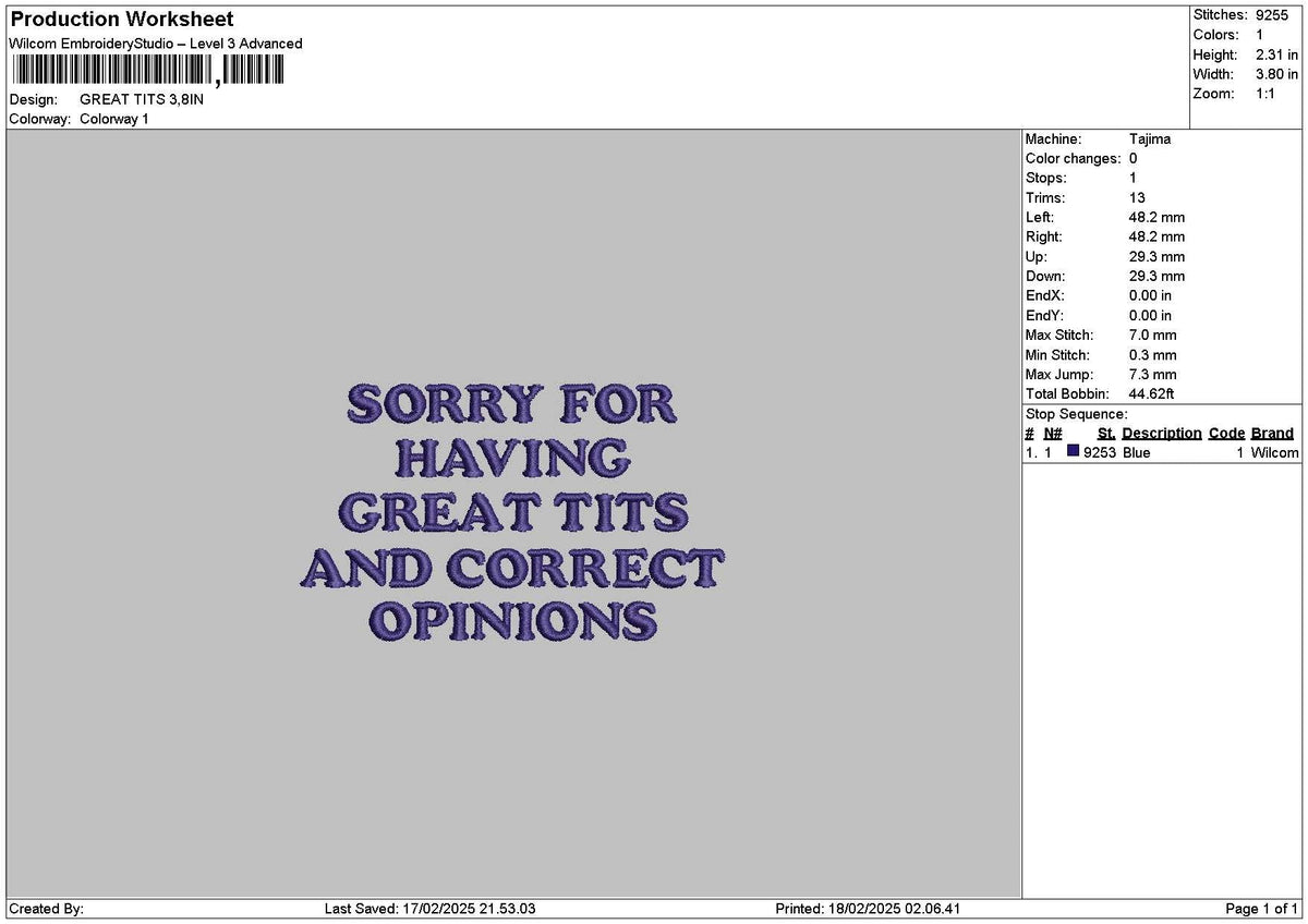Greattext 1802 Embroidery File 6 sizes