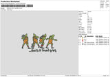Not Going Color Embroidery File 6 sizes