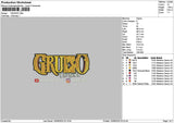 Gruesotext Embroidery File 6 sizes