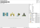 GUATEMALA V1 Embroidery File 6 size