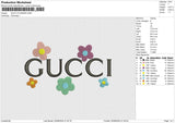 GUCCI FLOWERS Embroidery File 6 size