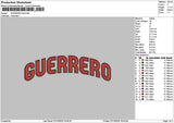 Guerrerotext 2710 Embroidery File 6 sizes