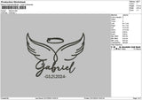 Gabrieltext Embroidery File 6 sizes