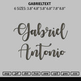 Gabrieltext Embroidery File 6 sizes