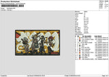 Anime Rectangle 0105 Embroidery File 6 sizes