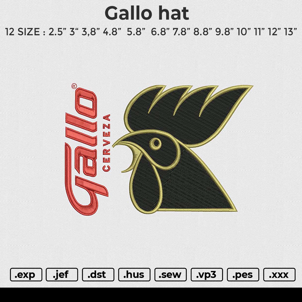 Gallo Embroidery File6 size