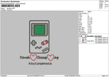 Gameboytext Embroidery File 6 sizes