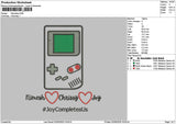 Gameboytext Embroidery File 6 sizes