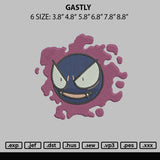 Gastly Embroidery File 6 sizes