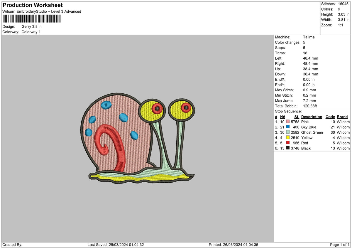 Gerry2603 Embroidery File 6 sizes
