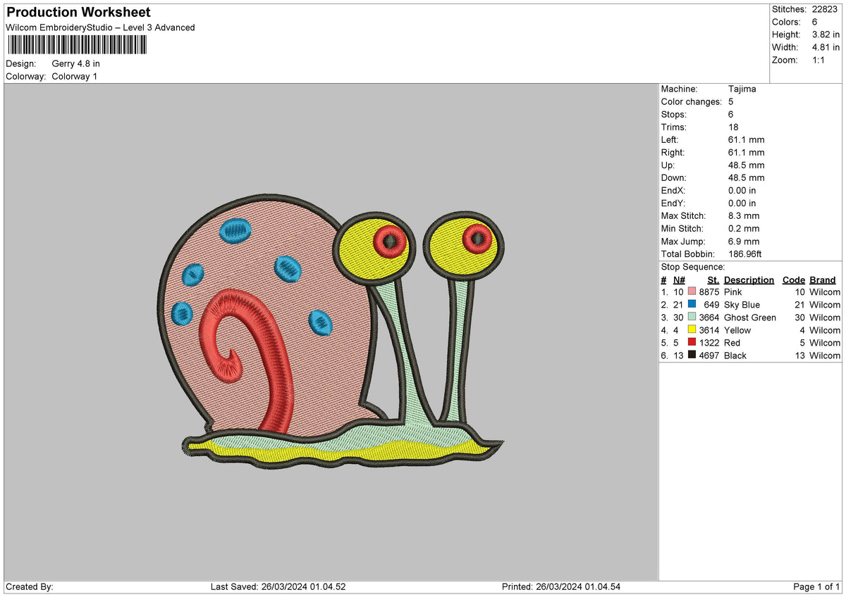 Gerry2603 Embroidery File 6 sizes