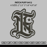 Patch Puff 0412 Embroidery File 6 sizes