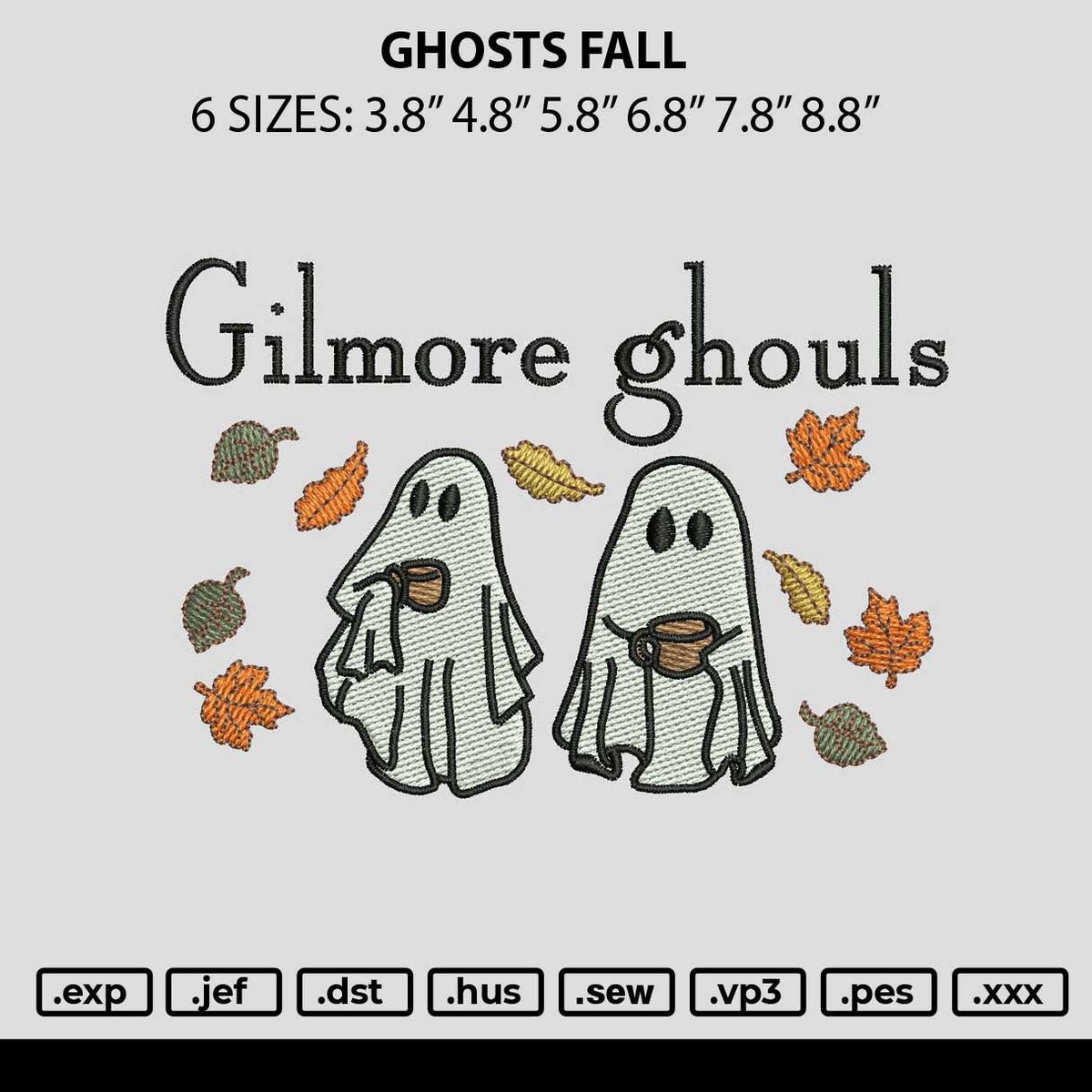 Ghosts Fall Embroidery File 6 sizes