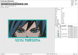 Giyu Tomioka Rectangle Embroidery File 6 size
