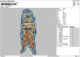 Goku 1912 Embroidery File 6 sizes