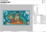 goku blue Embroidery