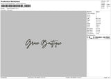 Grace B Embroidery File 6 sizes