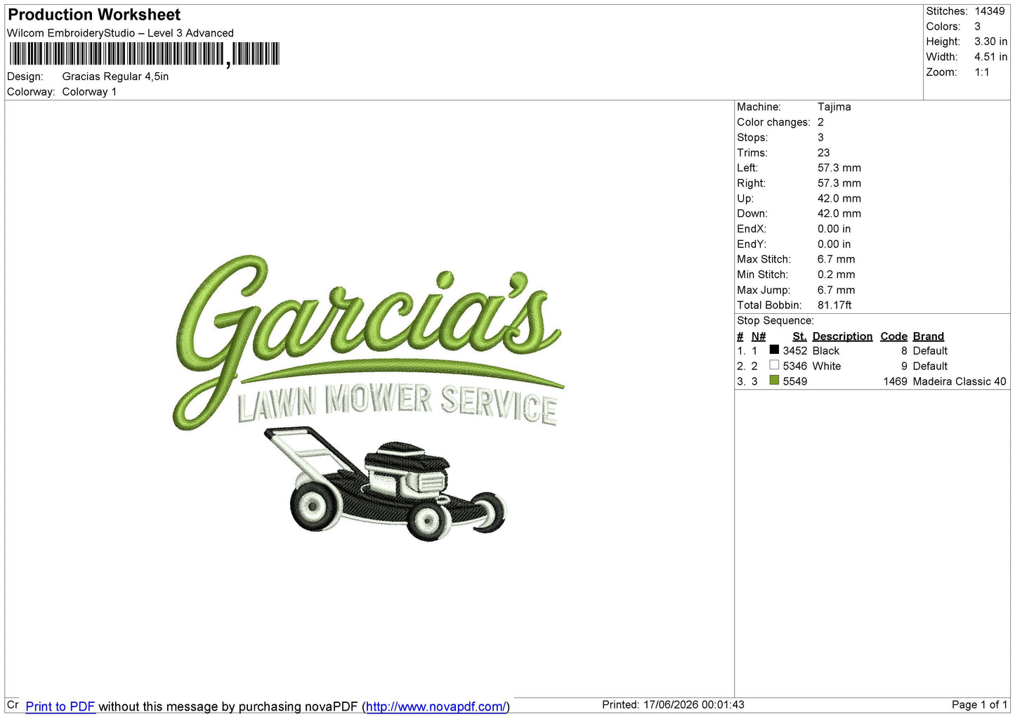 Gracias Regular Embroidery File 6 sizes